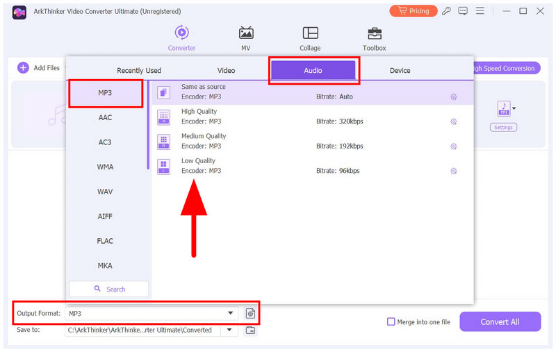 Arkthinker Video Converter Ultimate Conversion Profile