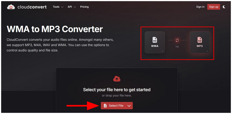 Cloudconvert Set To Wma To Mp3