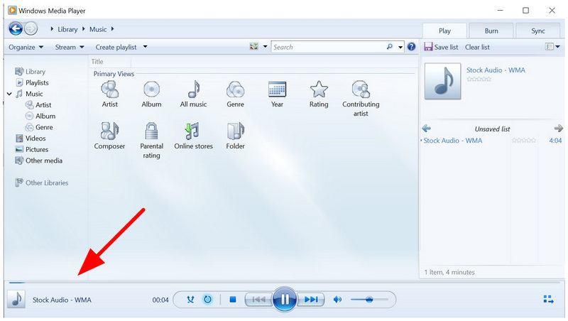Windows Media Player Wma Playing