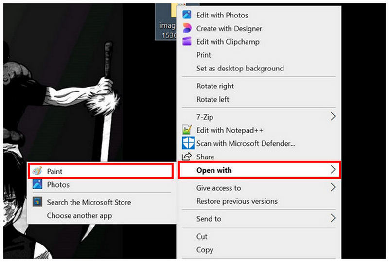 Microsoft Paint Open With Option