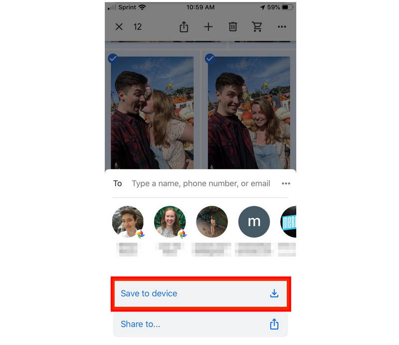 Zdjęcia Google Zapisz na urządzeniu