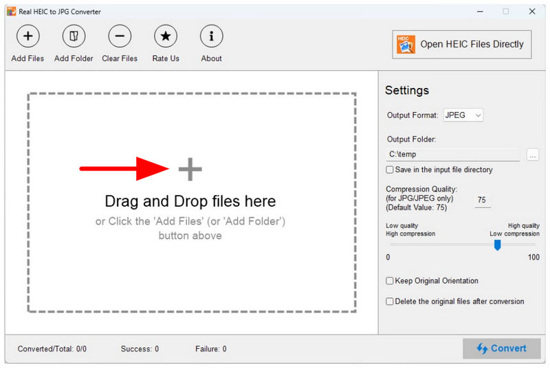 Real Heic To Jpg Converter Add Files