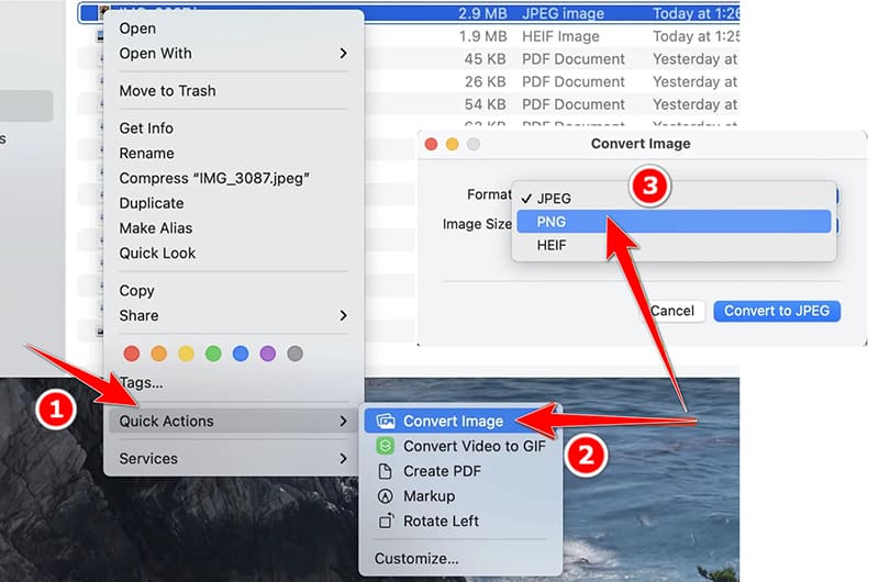 Pikatoimintojen JPG-muunnin