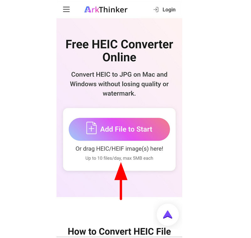 Arktinker Heic コンバーターのインポート ダウンロード
