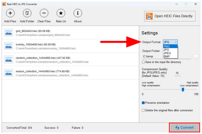 Real Heic To Jpg Converter Output Format