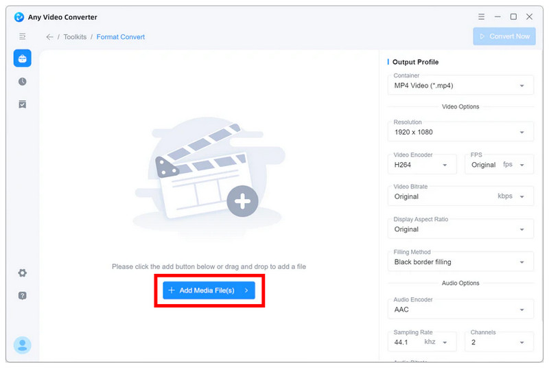 Any Video Converter Add Media File