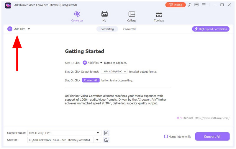 Arkthinker Video Converter Ultimate Add Files