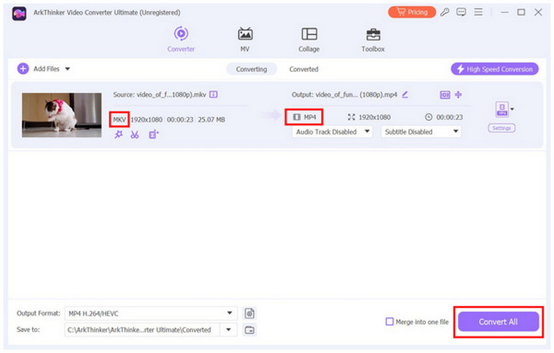 Arkthinker Video Converter Ultimate Convert Convert Mkv To Mp4