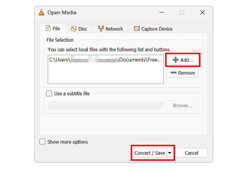 VLC Convert Save