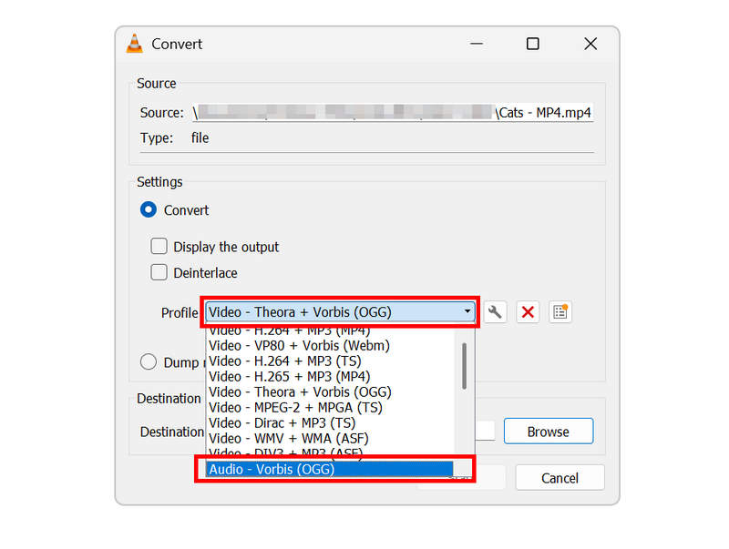 VLC Ogg Profile