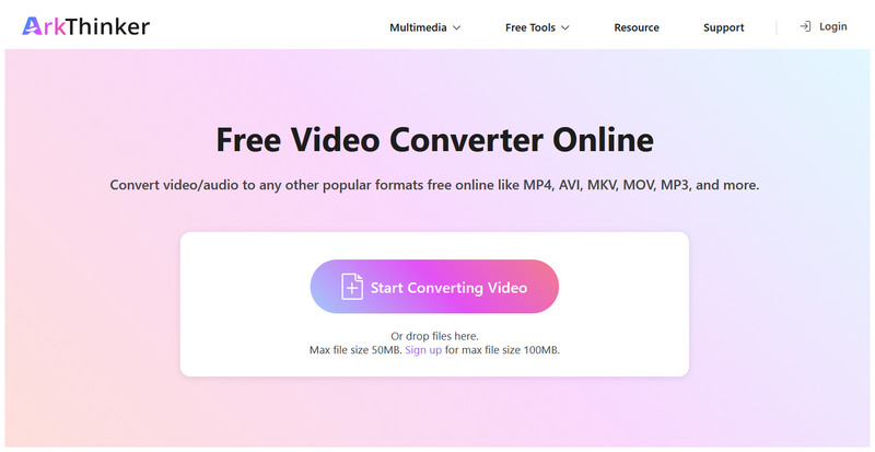 Arkthinker Free Video Converter Online Start