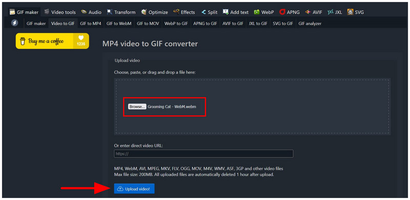 Ezgif Explorar Subir video