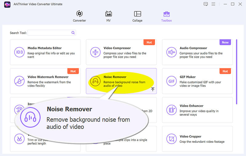 Rauschunterdrückung auswählen