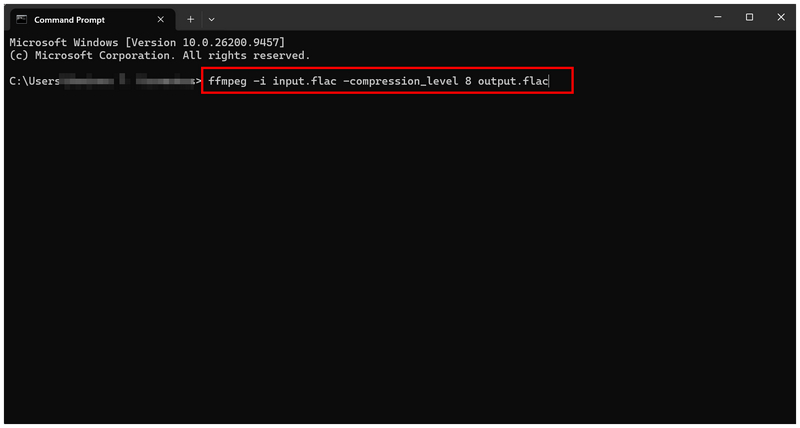 Comando de compressão Ffmpeg