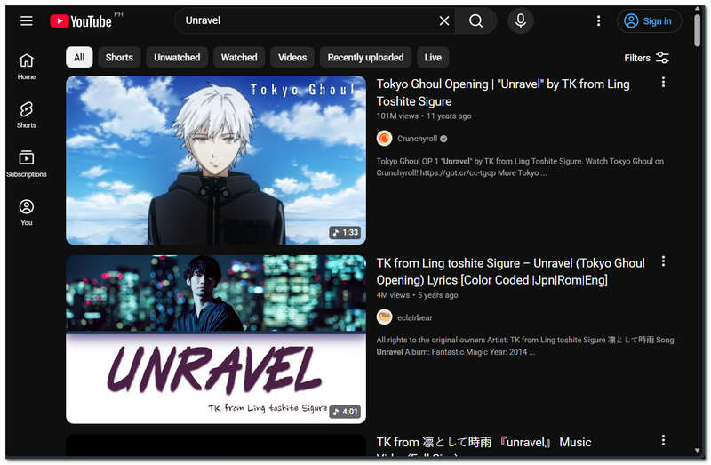 Open YouTube