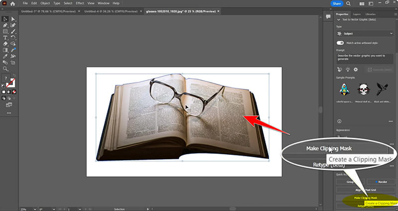 Rajausmaski Adobe Illustratorissa