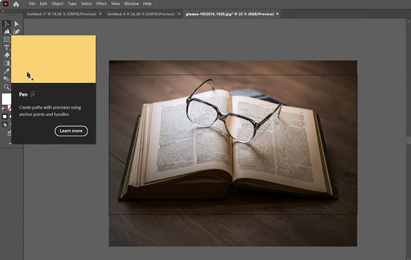 Valitse kynä Adobe Illustratorissa