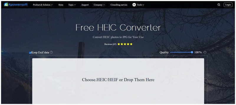 Κύρια διεπαφή μετατροπέα Apowersoft Heic