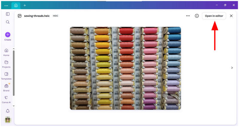 Canva Desktop Abrir no Editor