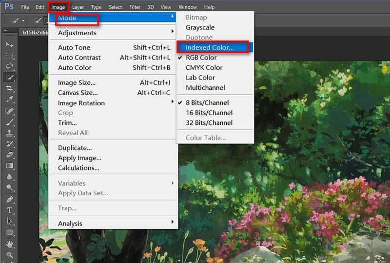 PNG-Bildmodus in Photoshop