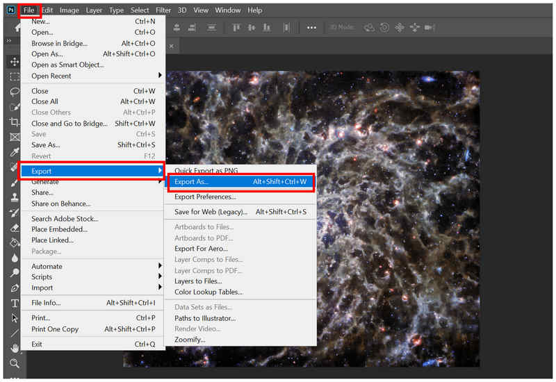 Експортувати як у Adobe Photoshop
