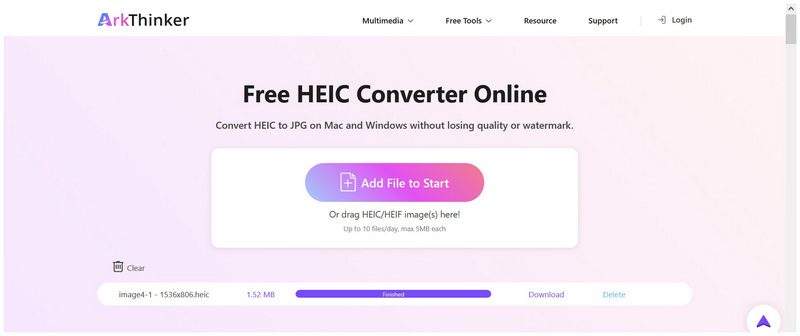 Arkthinker Heic Converter Download Converted Jpg