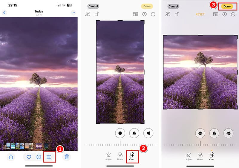 Обрезать изображение на iPhone