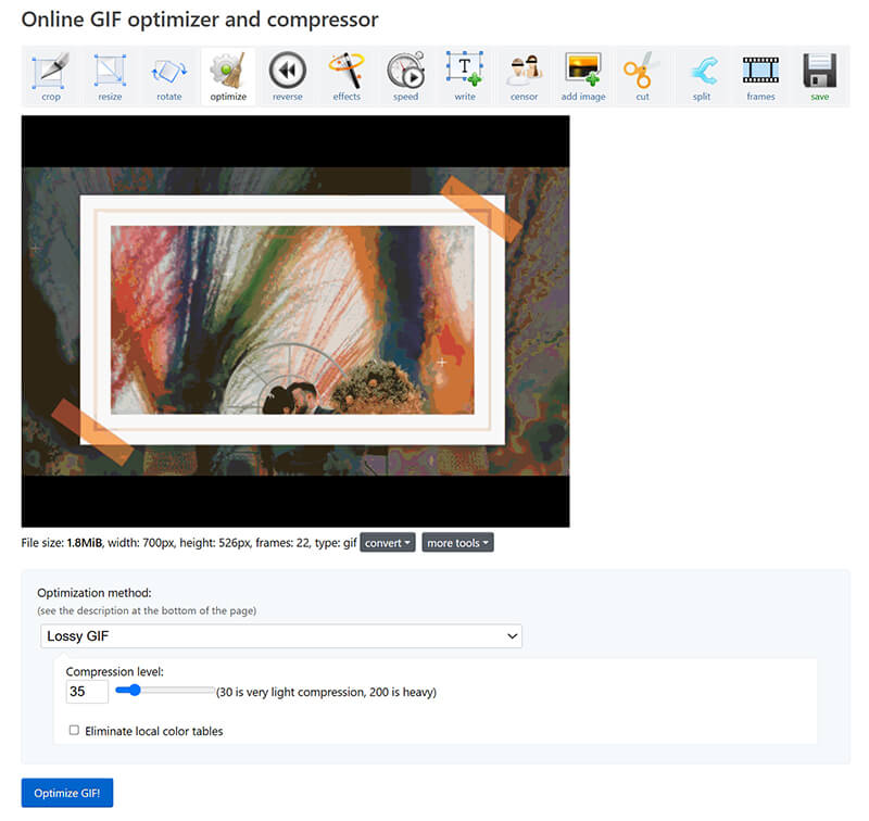 Ezgif Gif-kompressor