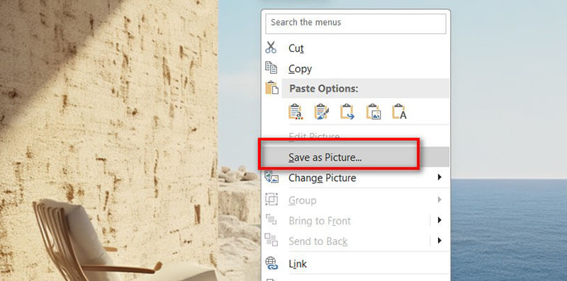 Save Compressed image From Word