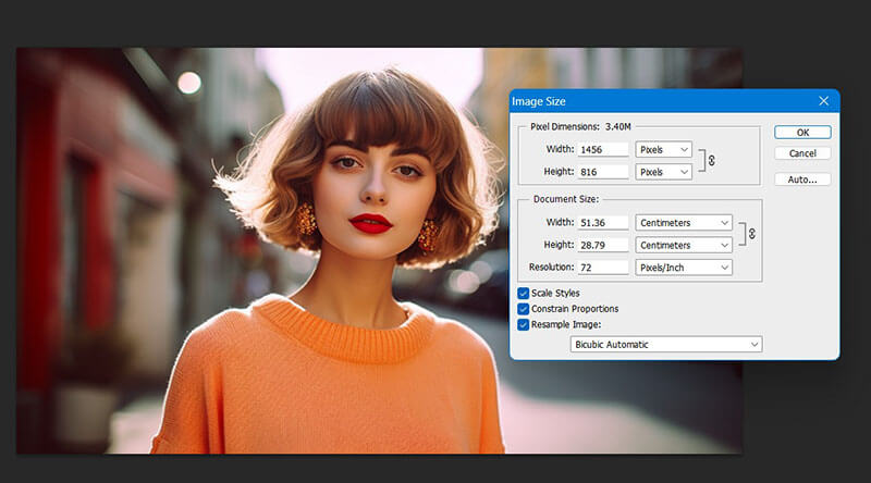 Ændre størrelse på billedet i Photoshop