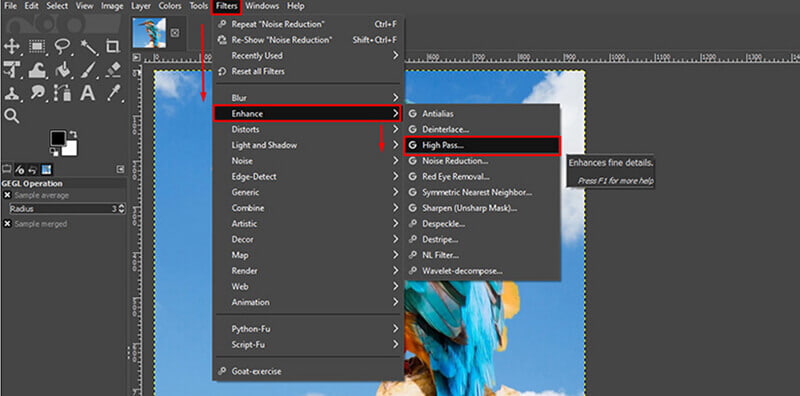 Gimp fotospisser