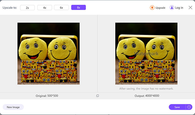 Gem opskaleret billede