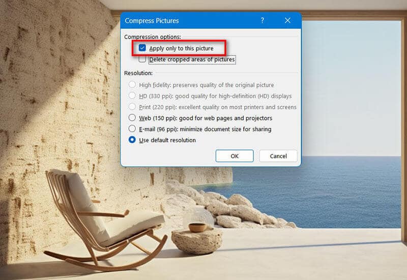 Komprimer bilde i Word