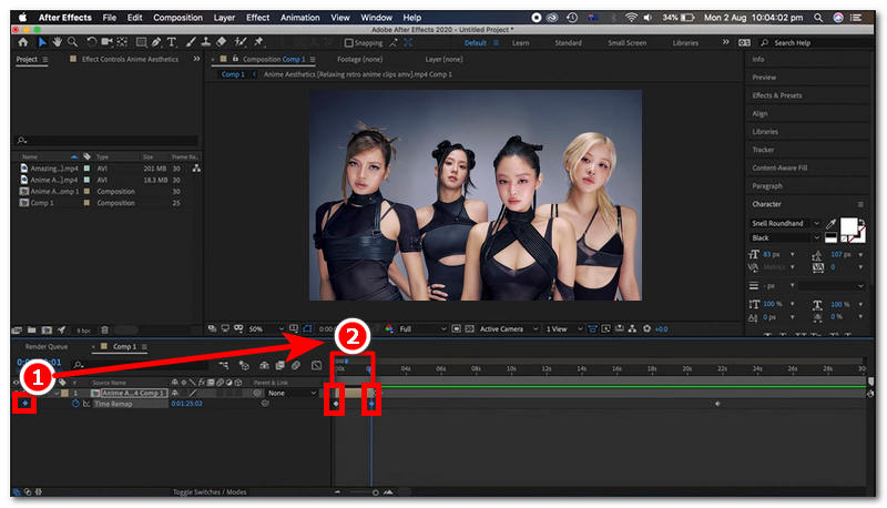 Käytä avainkehyksiä
