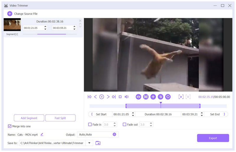 ArkThinker Video Converter Ultimate Video Trimmer