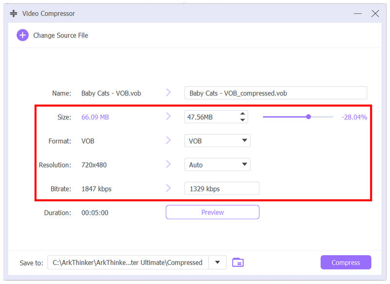 Arkthinker Video Converter Ultimate Pakkaa VOB