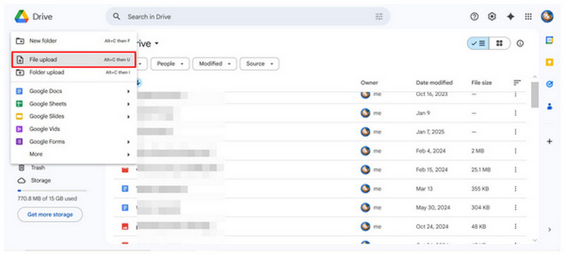 Google Driven lataus