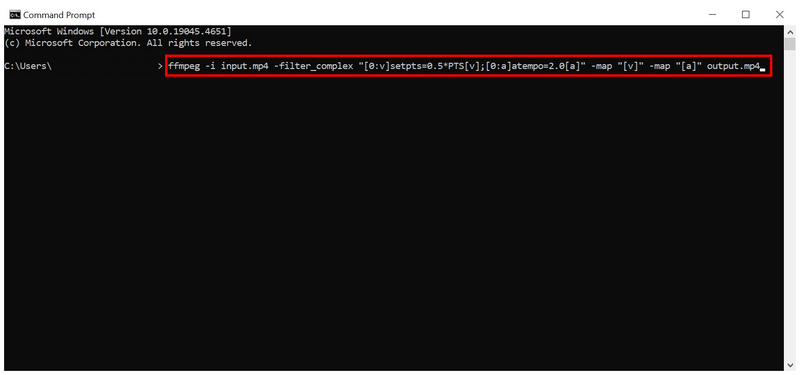 Comando para acelerar el vídeo con FFmpeg