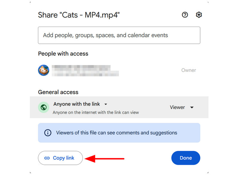 Google Drev Kopiér link