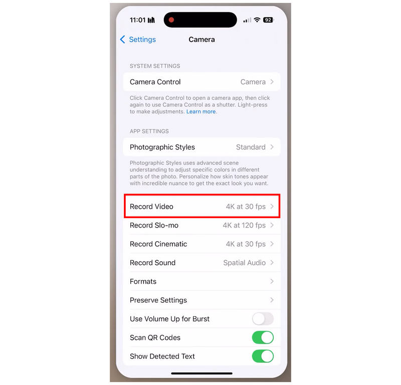 iPhone-optagelsesvideo