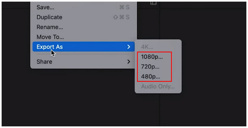 Quicktime Select-opløsning