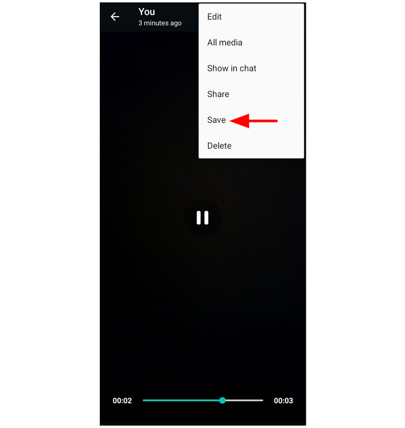 Spara video på WhatsApp