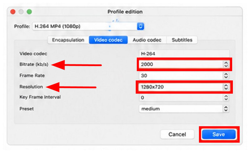 VLC Media Player Bitrate Risoluzione