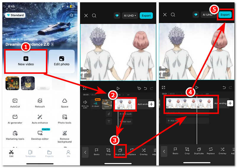 Copier-coller mobile