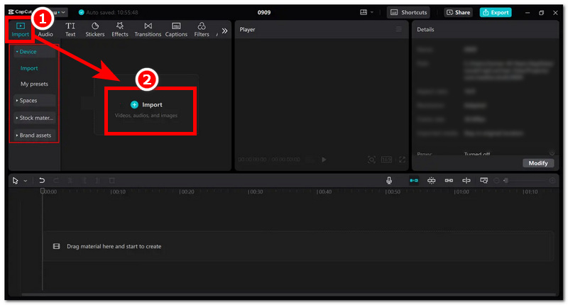 Importer un clip vidéo
