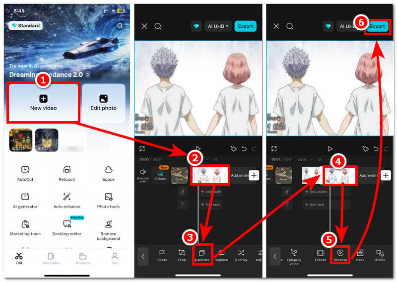 Boucle inversée mobile