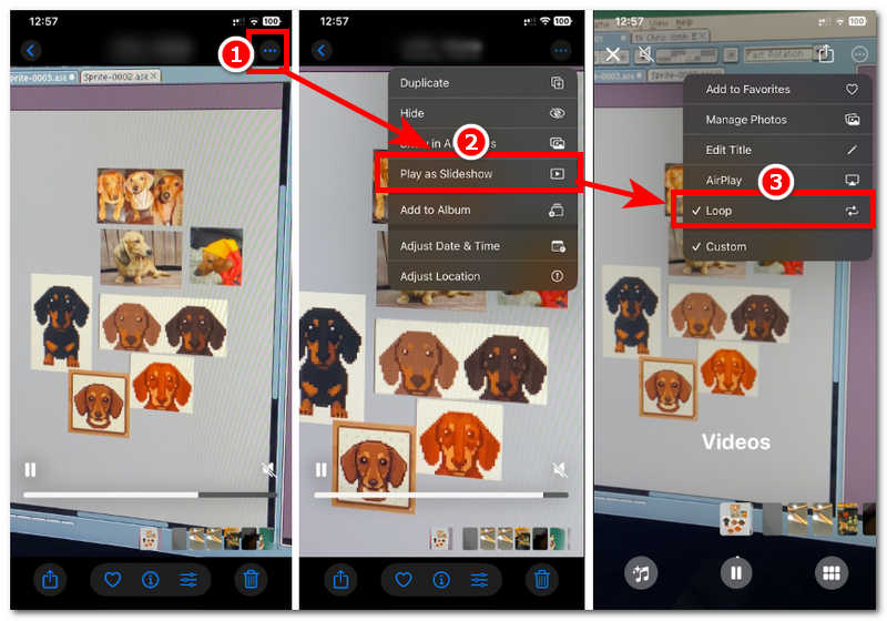 슬라이드쇼 해결 방법