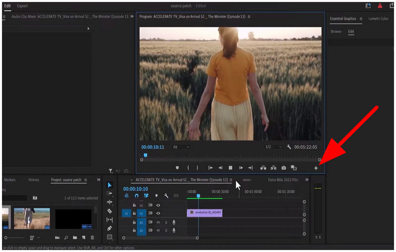 Premiere Pro ループ再生プラスツールバー