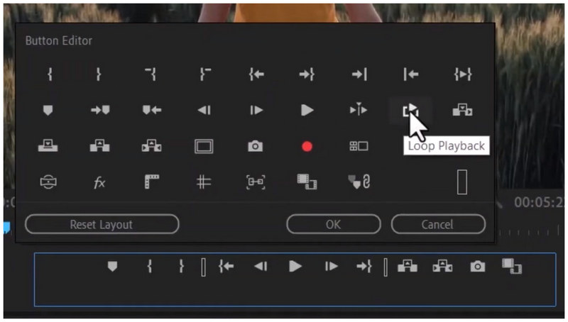 Premiere Pro ループ再生選択ツール
