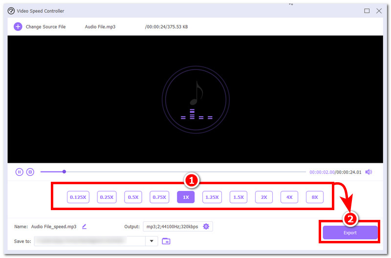 Click Export Button